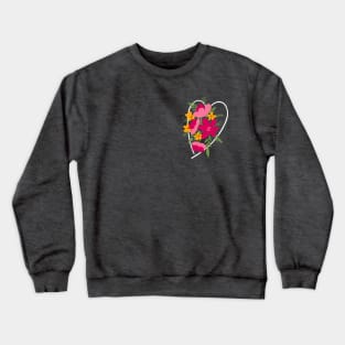 Heart Bouquet of Flowers Crewneck Sweatshirt